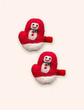 Mhothaigh Olann Nollag 2PCS bioráin gleoite
