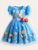 Butterfly Bunny Appliqué Tulle Dress