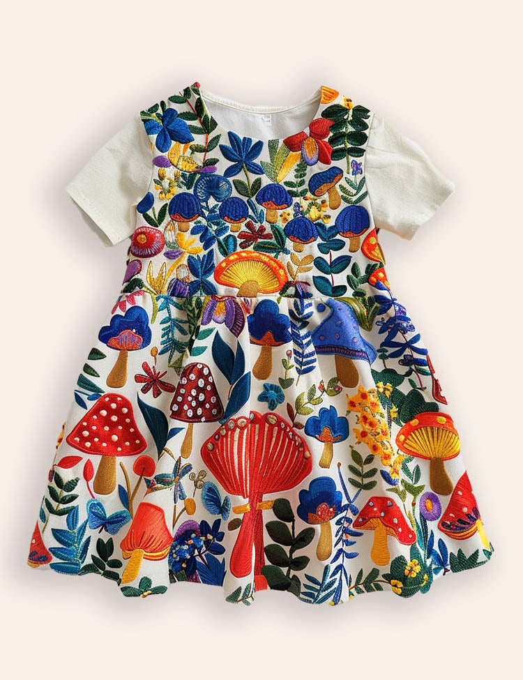 Multi Mushrooms Printed Dress