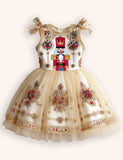 Nutcrackers Velour Tulle Appliqué Dress