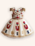 Nutcrackers Velour Tulle Appliqué Dress