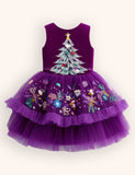 Christmas Tree Tulle Appliqué Dress