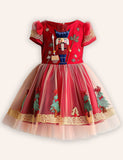 Christmas Nutcrackers Embroidered Tulle Dress
