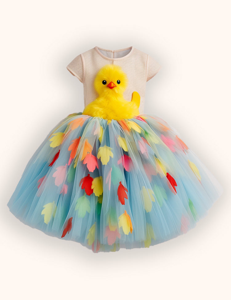 Fun Chick Applique Tulle Dress