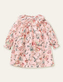 Butterfly Floral Printed Long Sleeve Dress - Mini Taylor