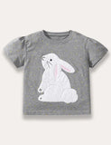 Cute Rabbit Appliqué T-shirt - Mini Taylor