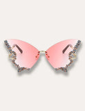 Diamond Butterfly Rimless Sunglasses - Mini Taylor