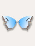 Diamond Butterfly Rimless Sunglasses - Mini Taylor