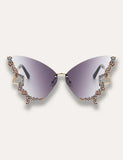Diamond Butterfly Rimless Sunglasses - Mini Taylor
