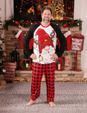 Christmas Family Matching Santa Print Raglan Sleeves Pajamas Sets