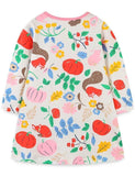 Festive Printed Long Sleeve Dress - Mini Berni