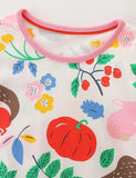 Festive Printed Long Sleeve Dress - Mini Berni