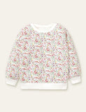 Flower Embroidered Strap Dress + Floral Printed Sweatshirt - Mini Taylor