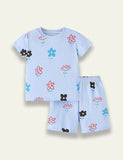 Flower Printed Round Neck Set - Mini Taylor
