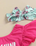 Flying Sleeve Flamingo Swimsuit - Mini Taylor