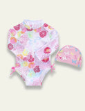 Fresh Floral Long Sleeved Swimsuit - Mini Taylor