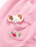 Guinea Pig Flower Embroidered Strap Dress + Long Sleeve T-shirt - Mini Taylor