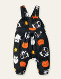 Halloween Ghost Full Printed Overalls Romper - Mini Berni