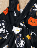 Halloween Ghost Full Printed Overalls Romper - Mini Berni