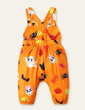 Halloween Ghost Full Printed Overalls Romper - Mini Berni