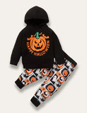 Halloween Printed Sweatshirt Set