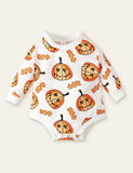 Halloween Pumpkin Printed Romper