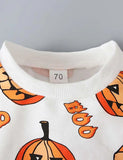 Halloween Pumpkin Printed Romper - Mini Berni