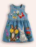 Flower Bunny Appliqué Dress