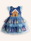 Tulle Tiered Christmas Tree Gingerbread Dress