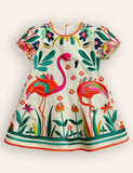 Flamingo Printed Dress