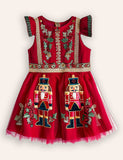 Christmas Nutcracker Embroidery Tulle Dress