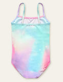 Mermaid Printed Tie-Dye Swimsuit - Mini Taylor