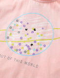 Planet Printed Flying Sleeve Set - Mini Taylor