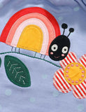Rainbow Ladybug Appliqué Long Sleeve Dress - Mini Taylor