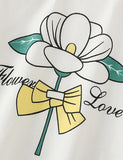 Bowknot Flower Printed Sweatshirt - Mini Taylor