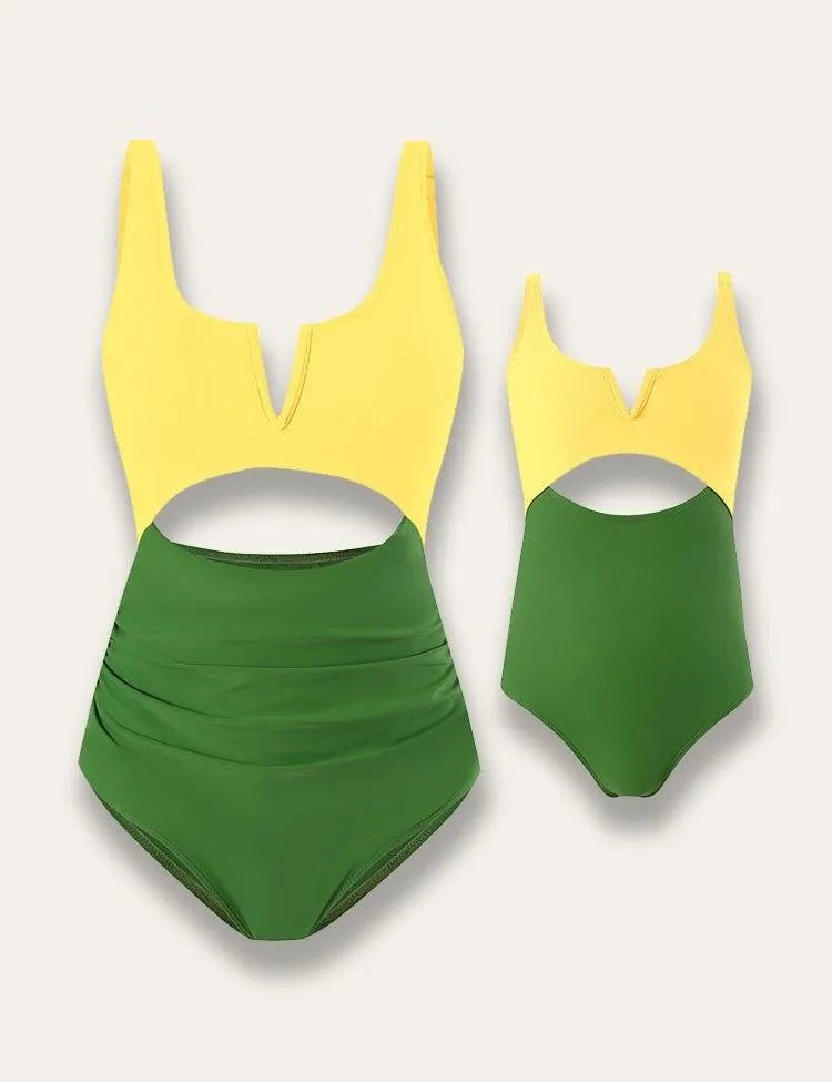 Color Block Family Matching Swim Suit - Mini Taylor