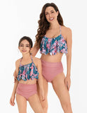 Floral Ruffle Family Matching Swim Suit