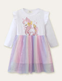 Unicorn Printed Mesh Dress