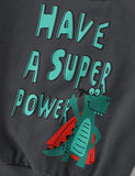 Unisex Cartoon Dinosaur Letter Printed Sweatshirt - Mini Taylor